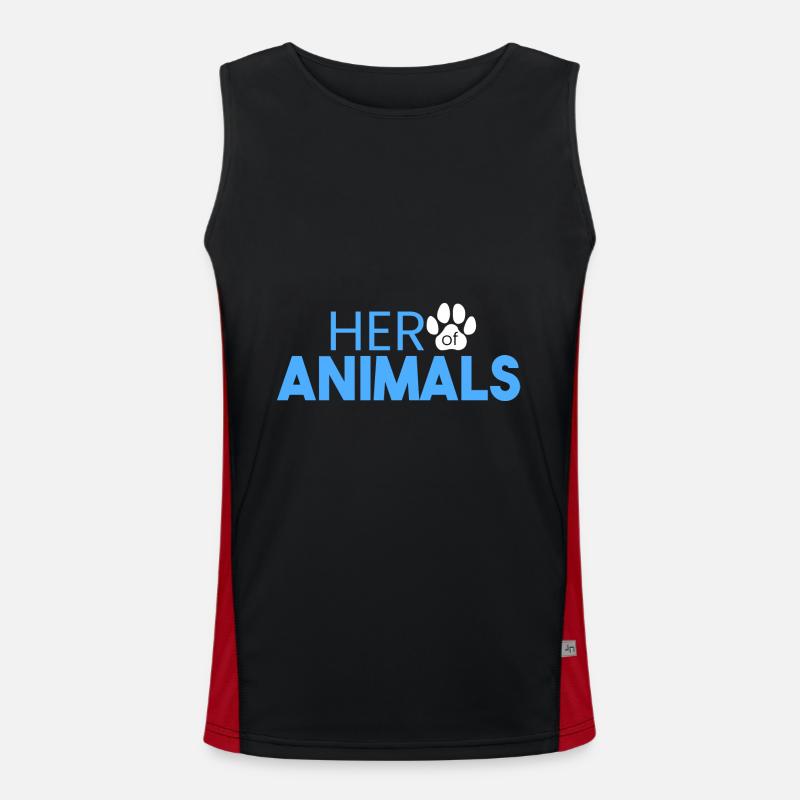 Held der Tiere Funktionelles Kontrast-Tank Top für Männer 