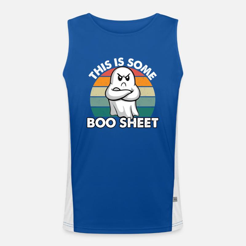 This Is Some Boo Sheet Vintage Sunset Funktionelles Kontrast-Tank Top für Männer 