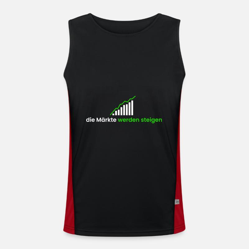 die Märkte werden steigen Funktionelles Kontrast-Tank Top für Männer 
