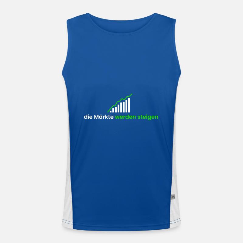 die Märkte werden steigen Funktionelles Kontrast-Tank Top für Männer 