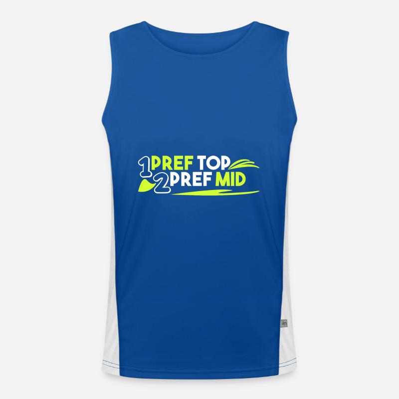 1. Pref Top 2. Pref Mid Men's Functional Contrast Tank Top 