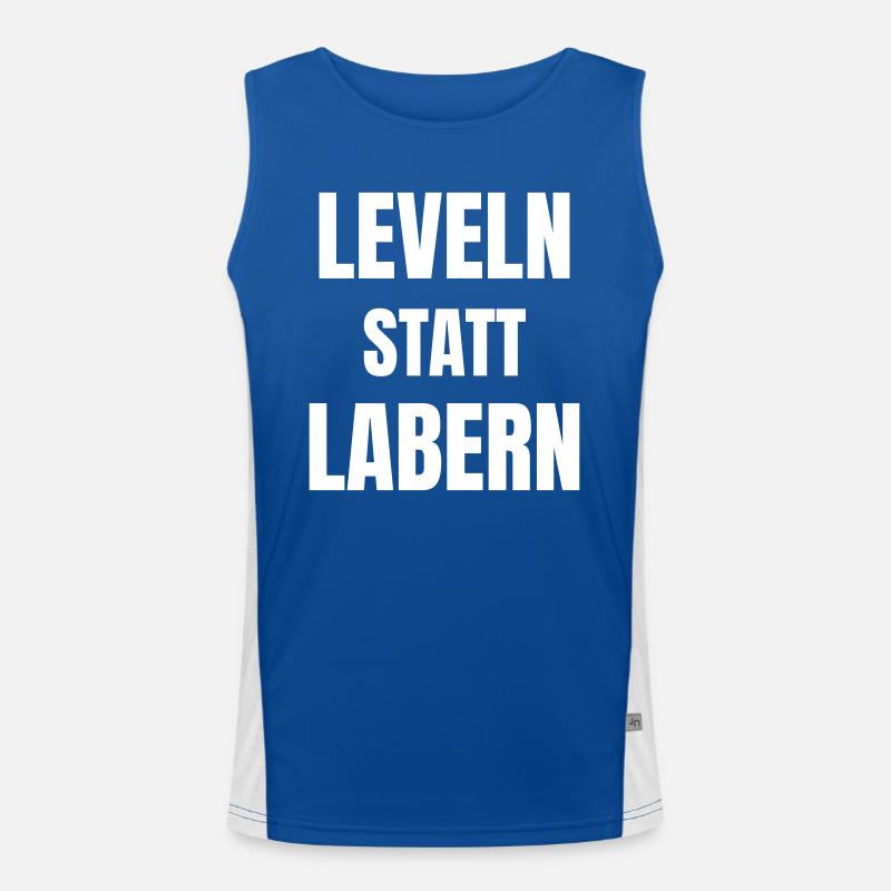 Leveln statt Labern Funktionelles Kontrast-Tank Top für Männer 