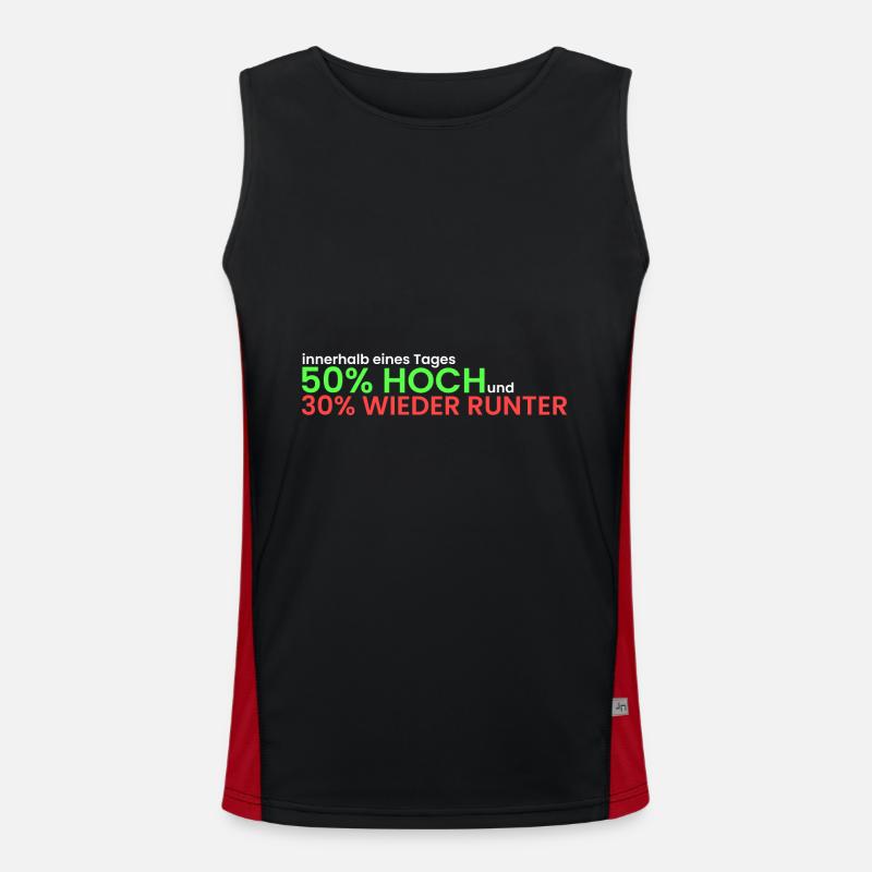 50% hoch und 30% runter Funktionelles Kontrast-Tank Top für Männer 