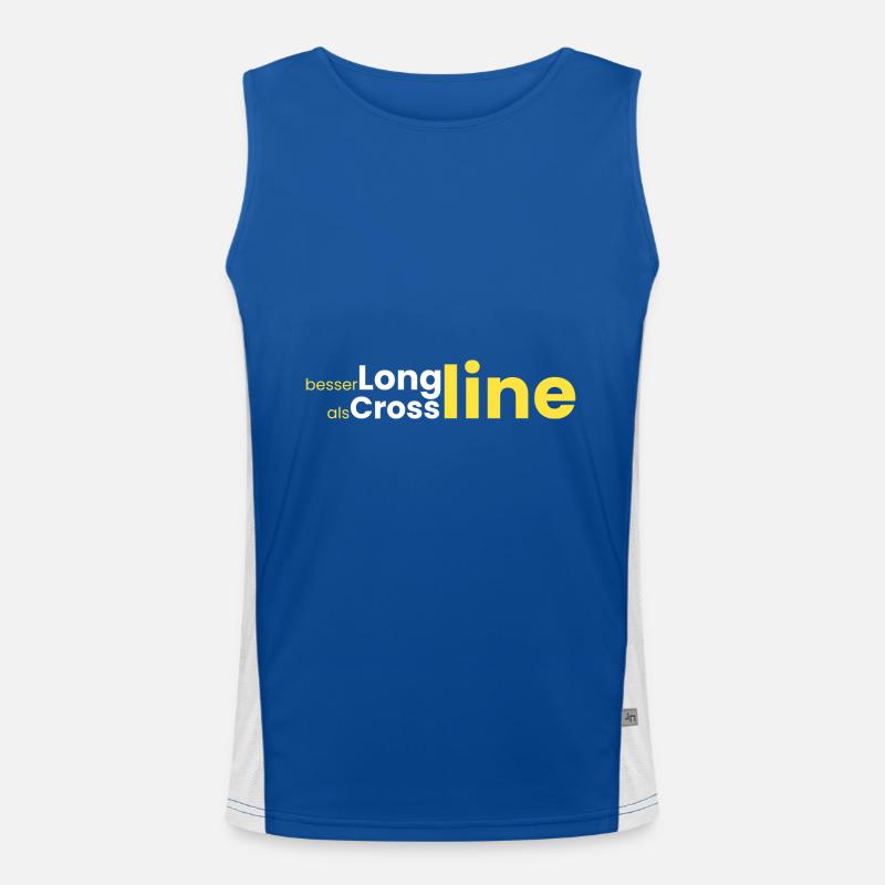besser Longline als Crossline Funktionelles Kontrast-Tank Top für Männer 