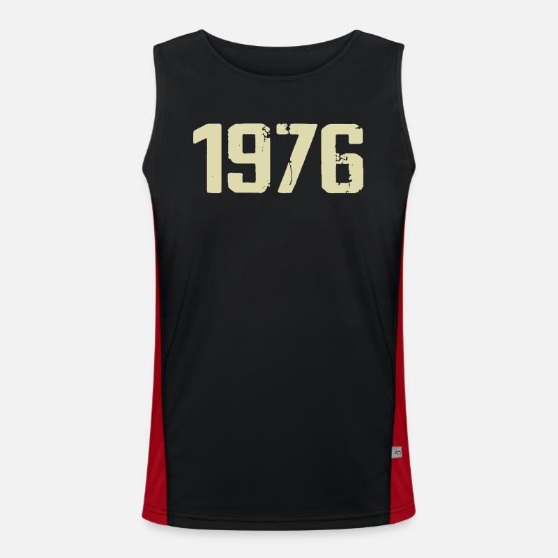 Jubilee 1976 - Men's Functional Contrast Tank Top  - black/red