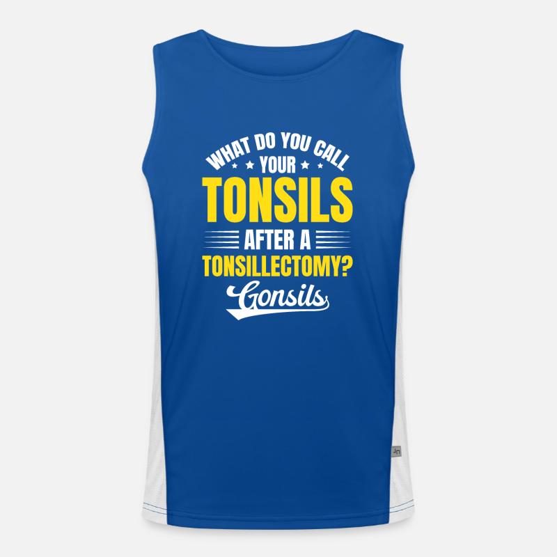 Tonsils After Tonsillectomy Gonsils Geschenk Funktionelles Kontrast-Tank Top für Männer 