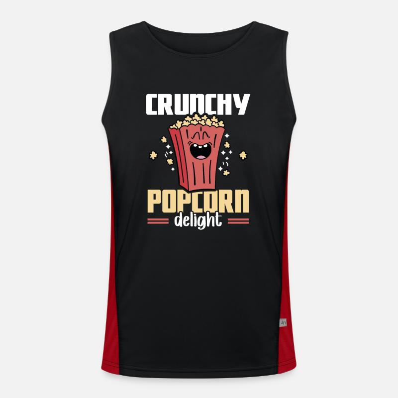 Crunchy Popcorn Delight Costume Popcorn Machine Débardeur respirant contrasté Homme 