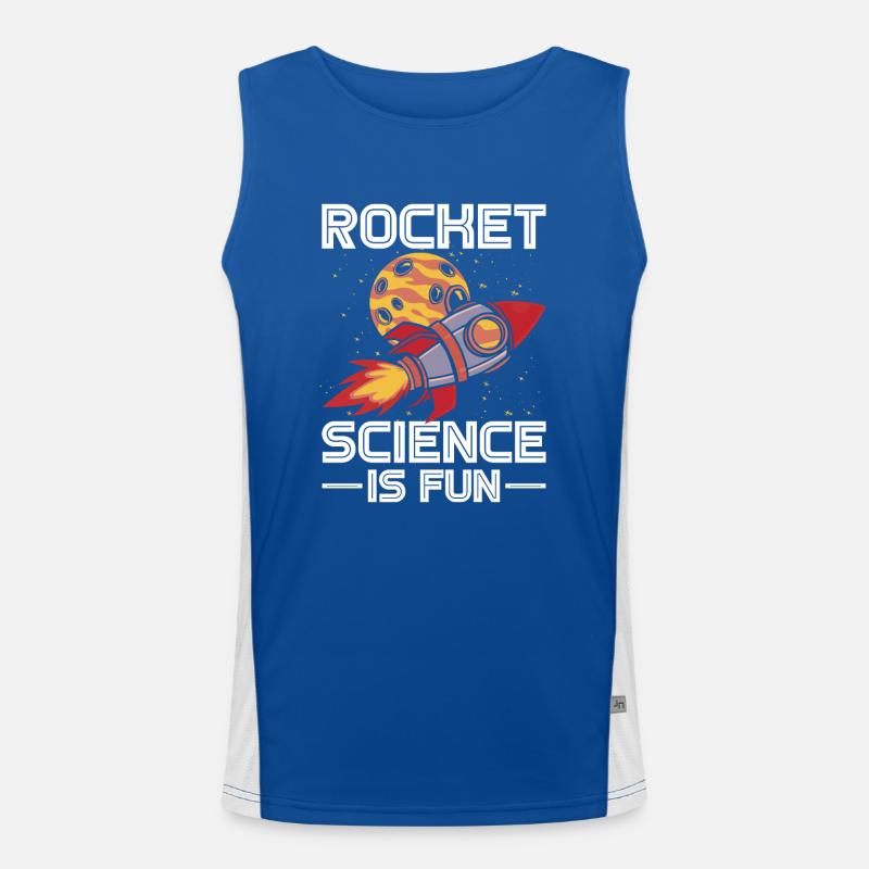 Rocket Science Is Fun Space Shuttle Raumschiff Funktionelles Kontrast-Tank Top für Männer 