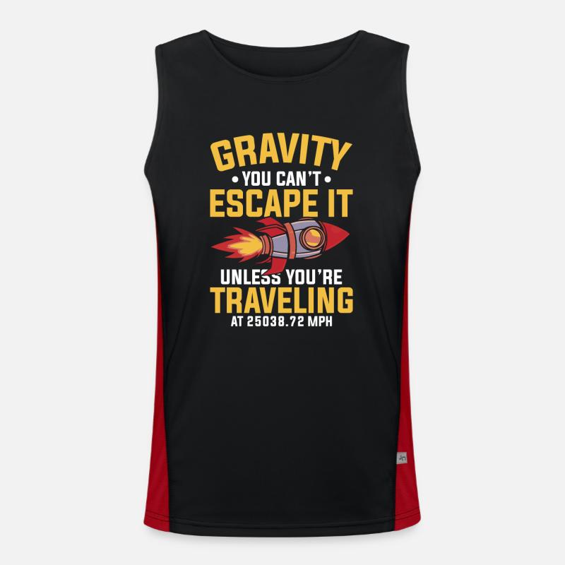 Aerospace Engineer Rocket Scientist Aviation Men's Functional Contrast Tank Top 