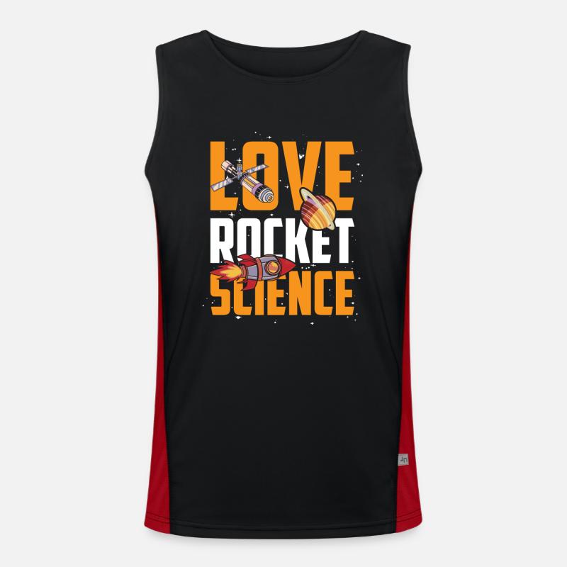 Love Rocket Science Universe Aerospace Engineer Men's Functional Contrast Tank Top 
