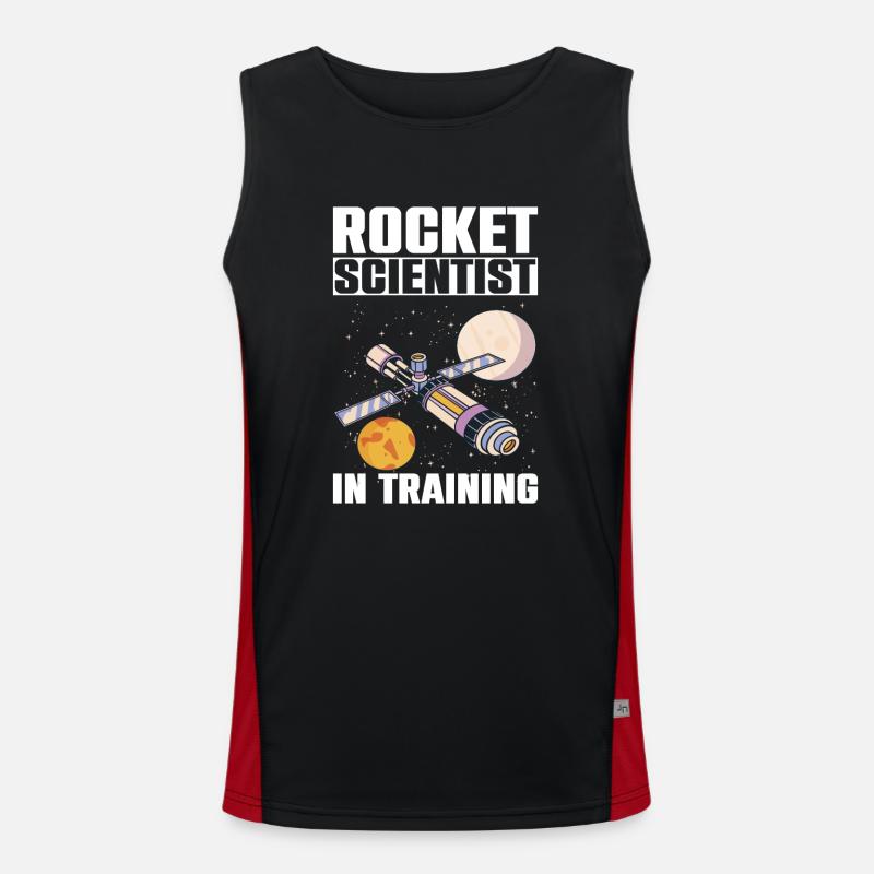 Rocket Scientist In Training Science Studied Men's Functional Contrast Tank Top 