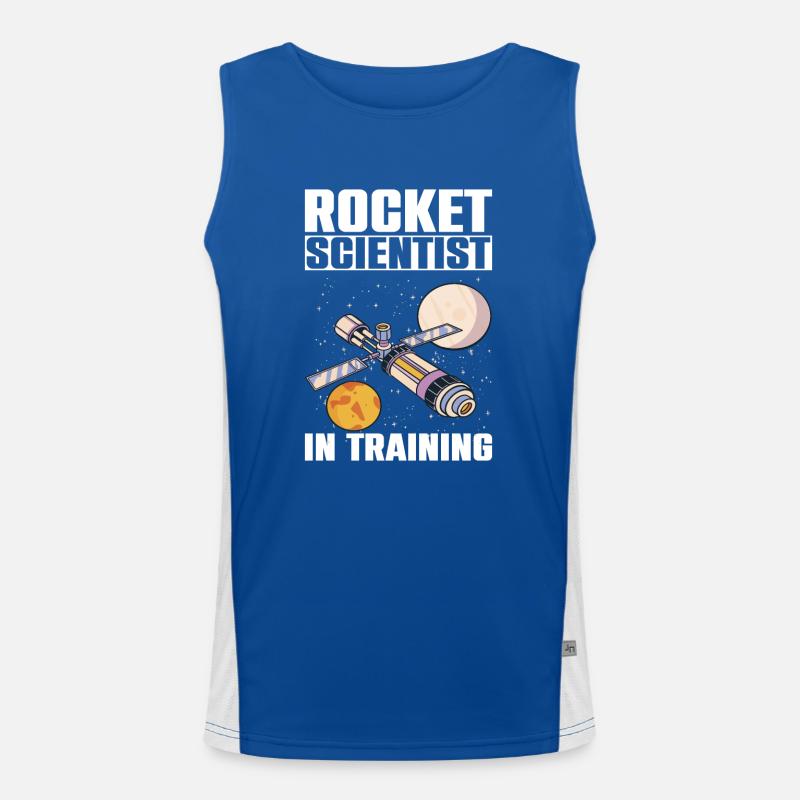 Rocket Scientist In Training Wissenschaft Studiert Funktionelles Kontrast-Tank Top für Männer 