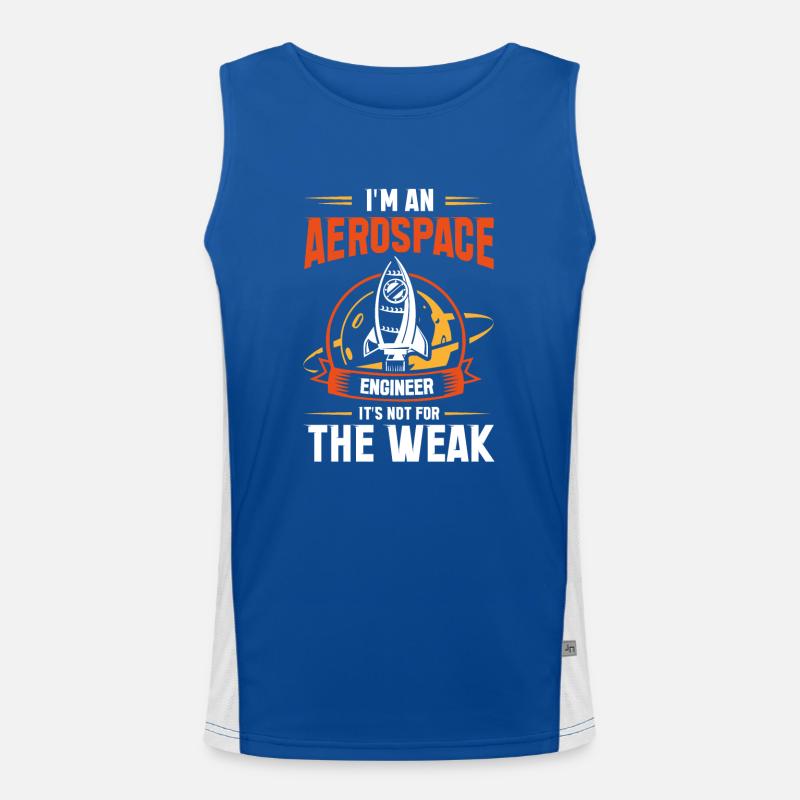Kosmonaut Raumfahrer Aerospace Engineer Not Weak Funktionelles Kontrast-Tank Top für Männer 