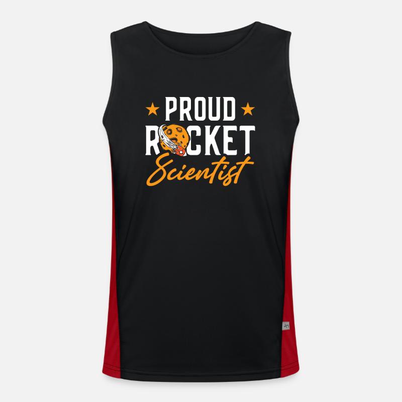 Proud Rocket Scientist Planet Space Gift Men's Functional Contrast Tank Top 