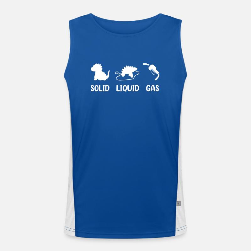 Gaz liquide solide Dinosaure Fuel Evolution Débardeur respirant contrasté Homme 