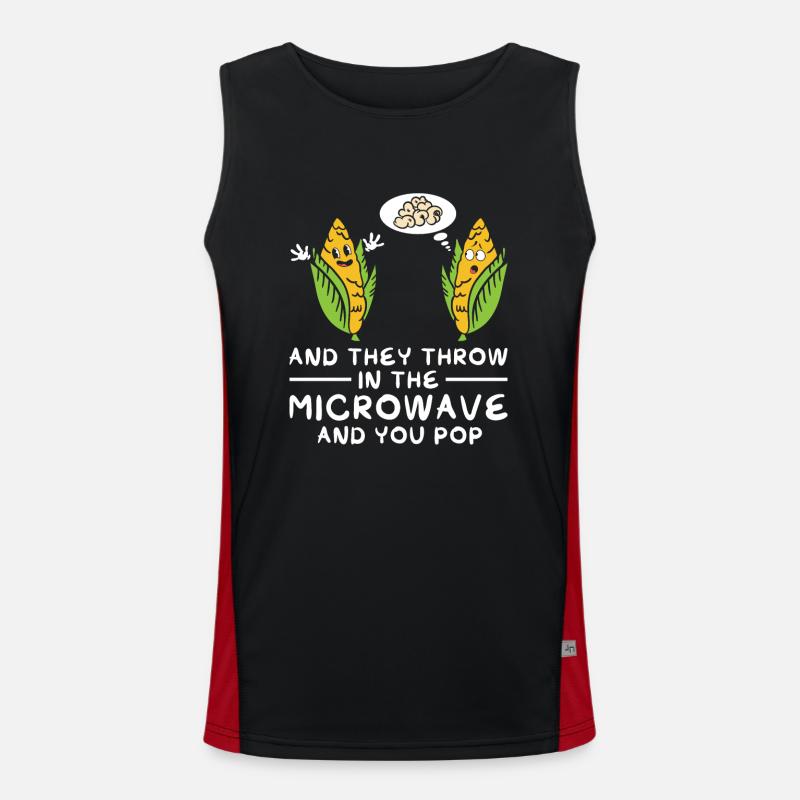 Popcorn Blague Anime Pop-corn Kawaii Pop-corn Popcorn Débardeur respirant contrasté Homme 