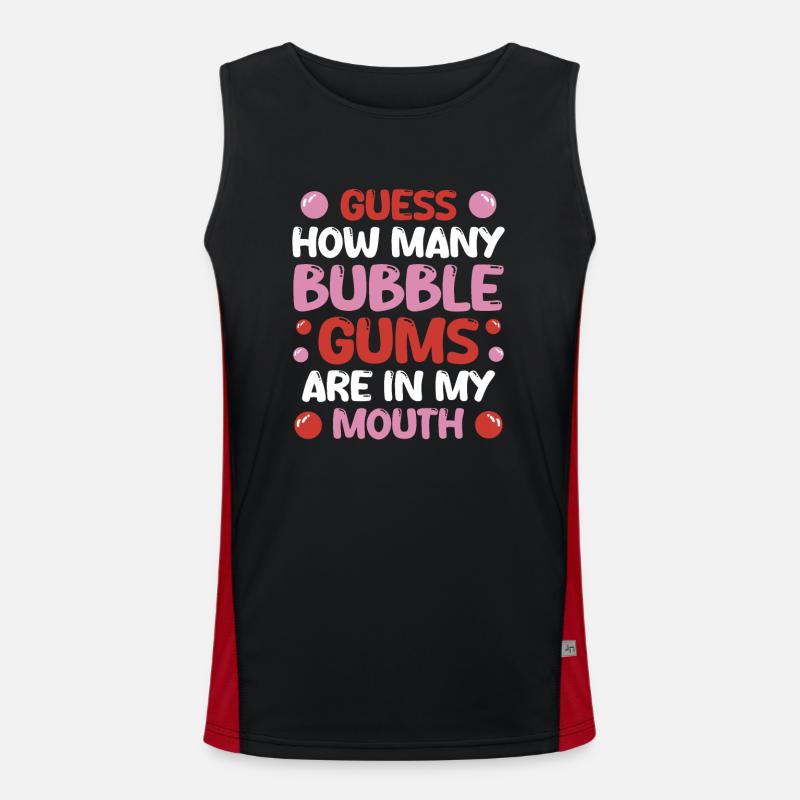 Devinez combien de chewing-gums il y a dans ma bouche Débardeur respirant contrasté Homme 