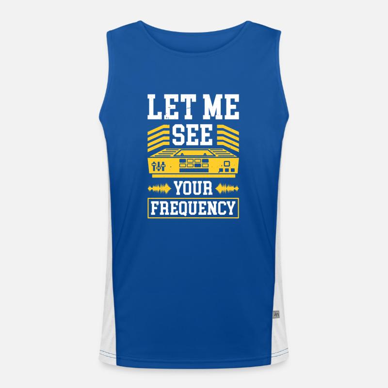 Radio Presenter - Let Me See Your Frequency Men's Functional Contrast Tank Top 