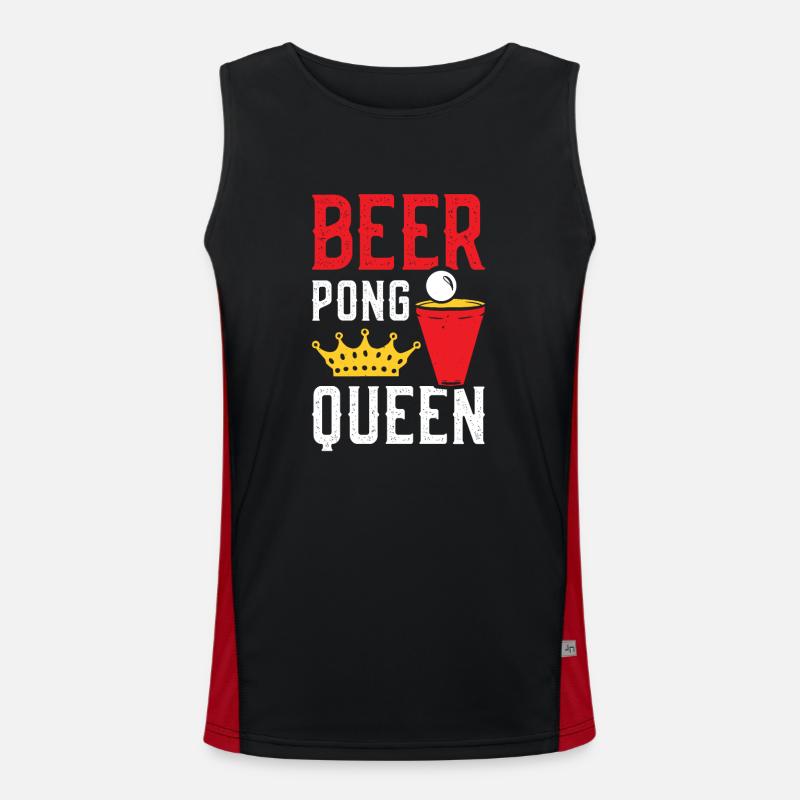 Beer Pong Queen Men's Functional Contrast Tank Top 