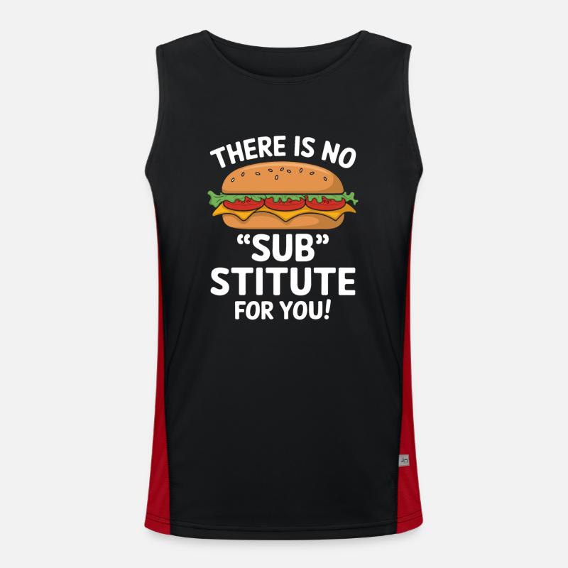 Sandwich Spruch - Il n’y a pas de sub stitute pour vous Débardeur respirant contrasté Homme 