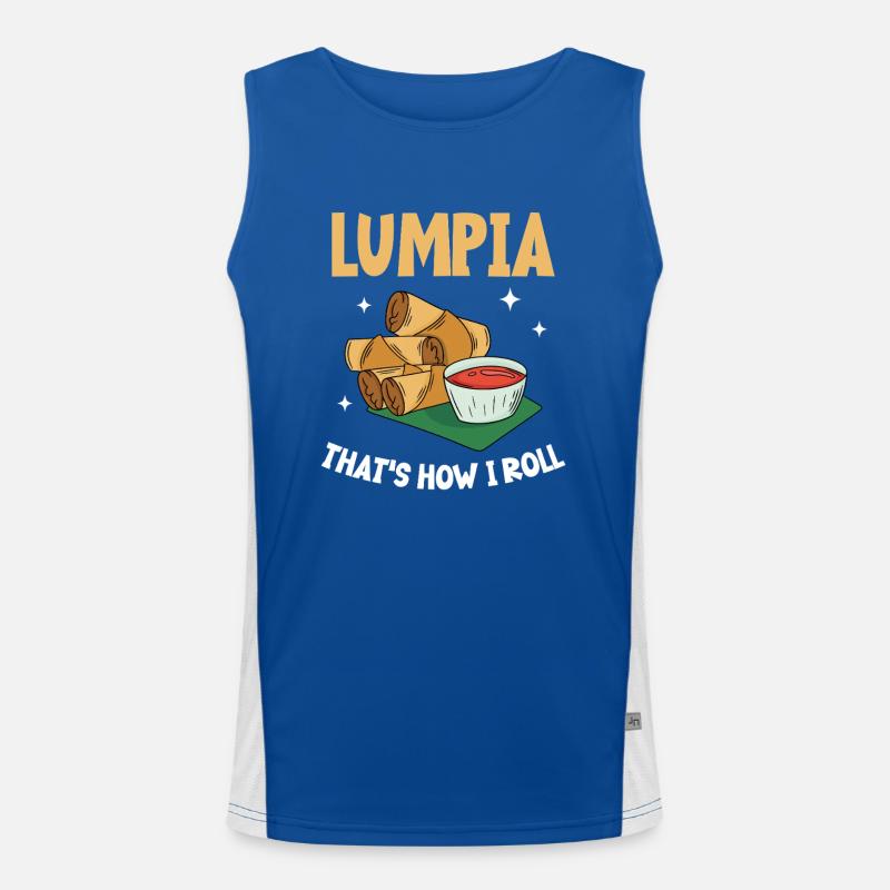 Lumpia This Is How I Roll - Spring Rolls Lumpia Men's Functional Contrast Tank Top 