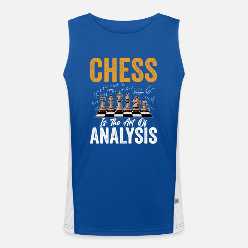 Chess Brain Teaser Board Game Chess Master Men's Functional Contrast Tank Top 