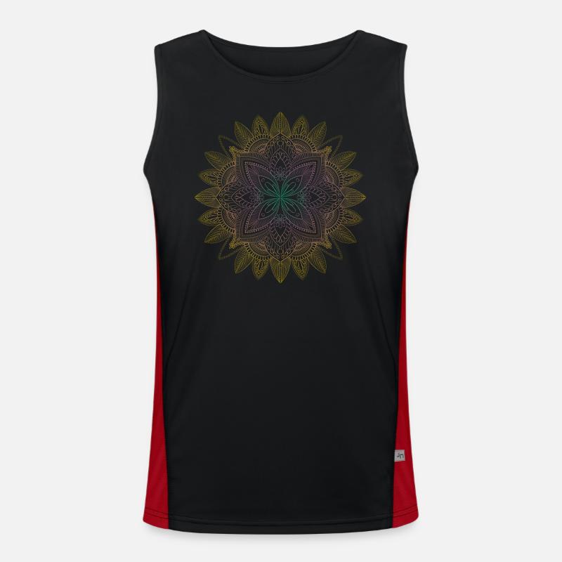 Colorful Mandala Design Men's Functional Contrast Tank Top 