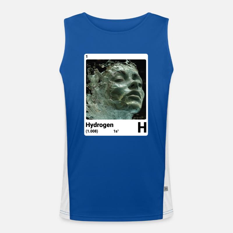 Hydrogène - H - Élément chimique 001 Débardeur respirant contrasté Homme 