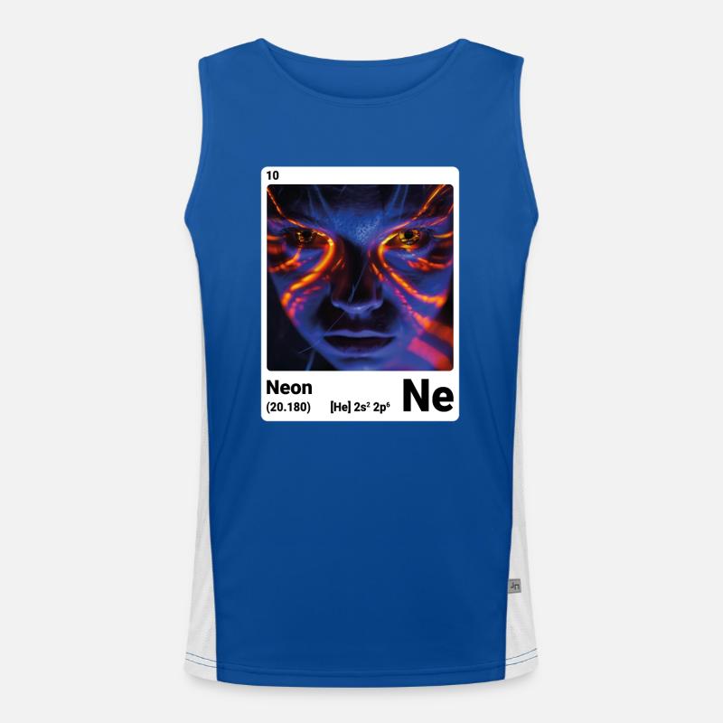 Periodensystem-Element Neon (Ne) 010 Funktionelles Kontrast-Tank Top für Männer 