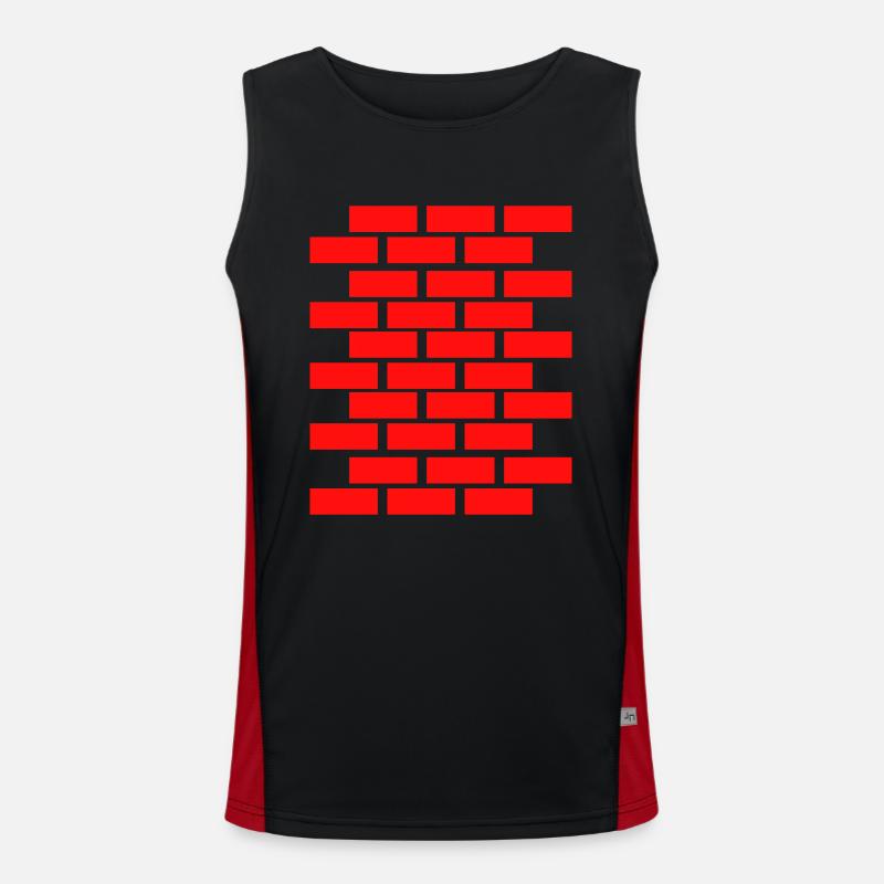 brick wall Men's Functional Contrast Tank Top 
