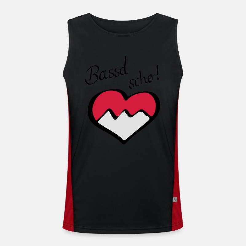Bassd scho! Funktionelles Kontrast-Tank Top für Männer 