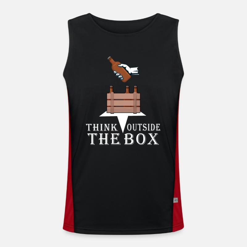 bier biergarten bierkasten trinkspruch Funktionelles Kontrast-Tank Top für Männer 