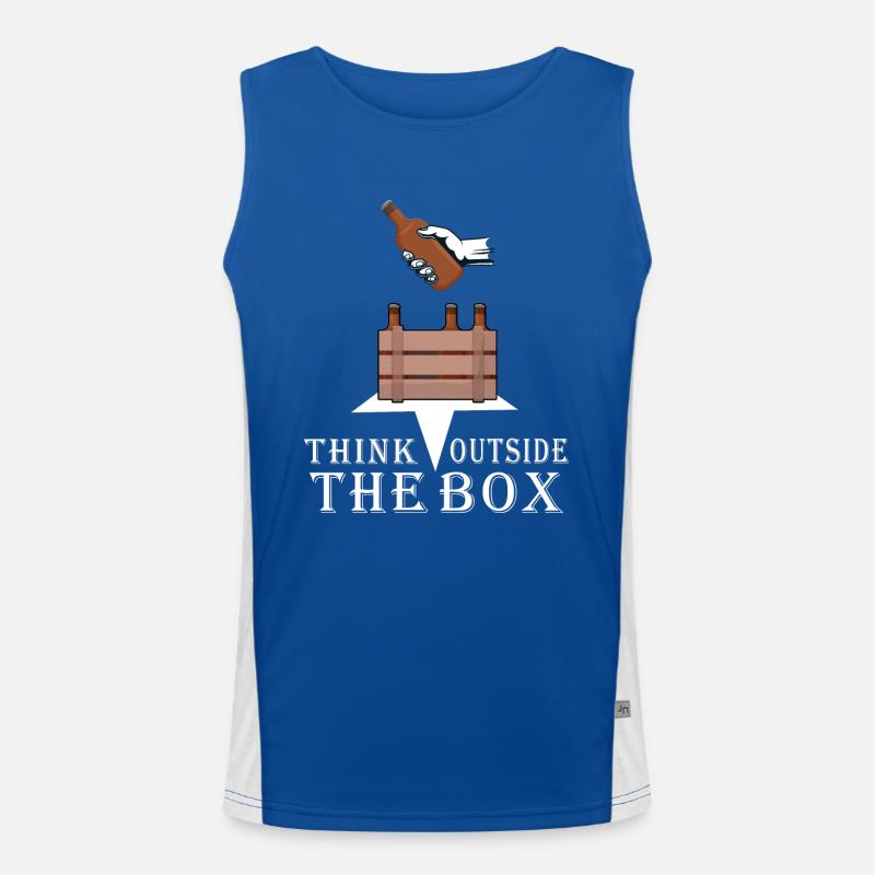 bier biergarten bierkasten trinkspruch Funktionelles Kontrast-Tank Top für Männer 