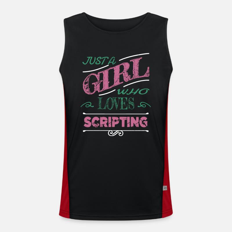 fun computer scientist quote statement Men's Functional Contrast Tank Top 