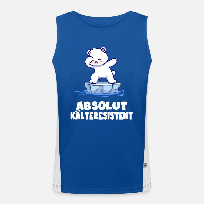 eisbader kälteresistenter eisbär geht eisbaden Funktionelles Kontrast-Tank Top für Männer 