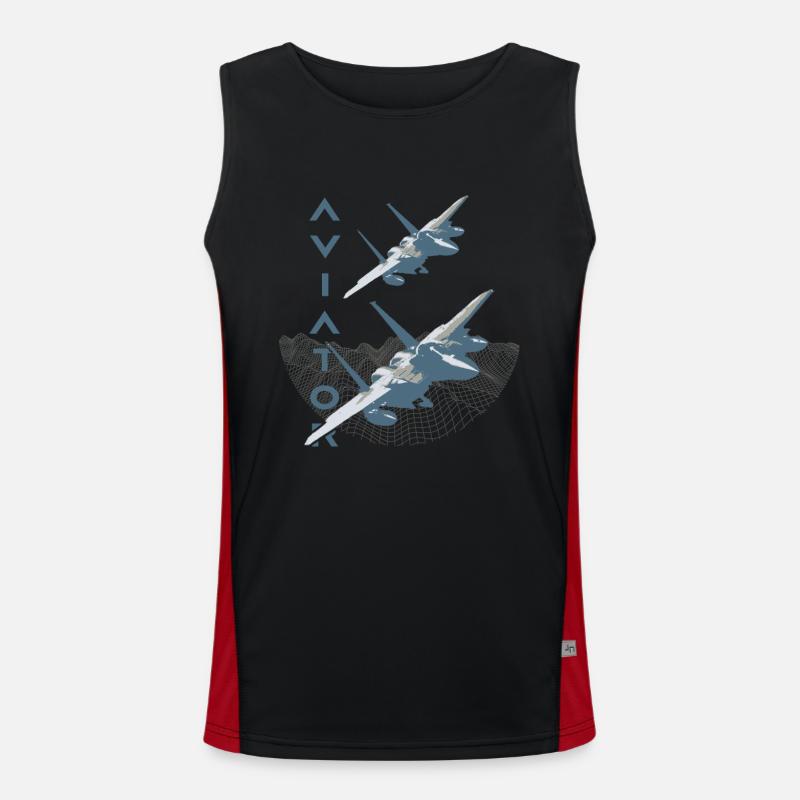 Aviator F-15 Eagle Funktionelles Kontrast-Tank Top für Männer 