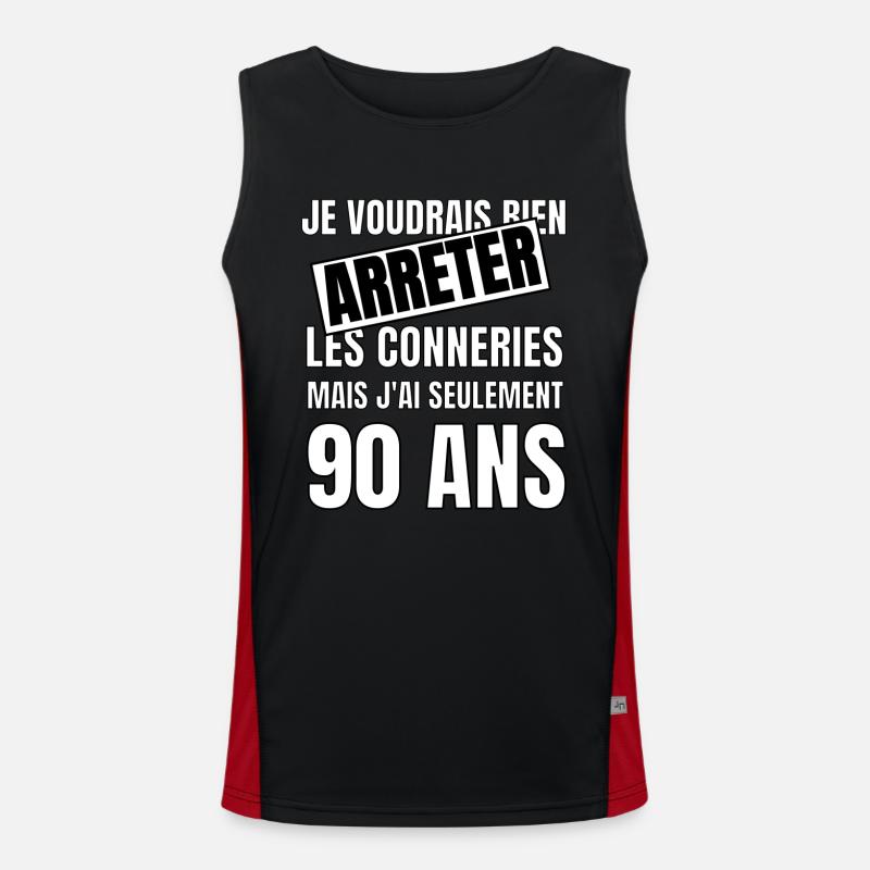 90 ans Débardeur respirant contrasté Homme 