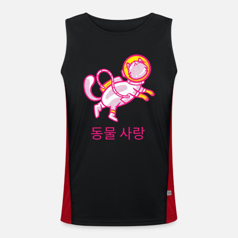 Space Cat Débardeur respirant contrasté Homme 