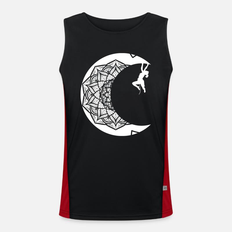 Climber on the moon Men's Functional Contrast Tank Top 