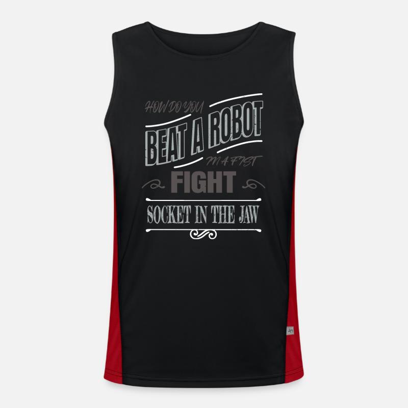 Robotics Engineering Artificial Intelligence - Men's Functional Contrast Tank Top  - black/red
