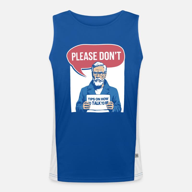 Schweigsam und introvertiert Funktionelles Kontrast-Tank Top für Männer 