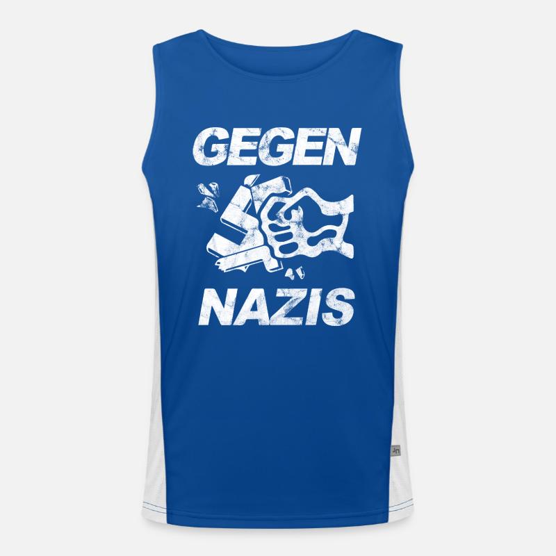 FCK NZS - Setting an example against the right, against Nazis Men's Functional Contrast Tank Top 