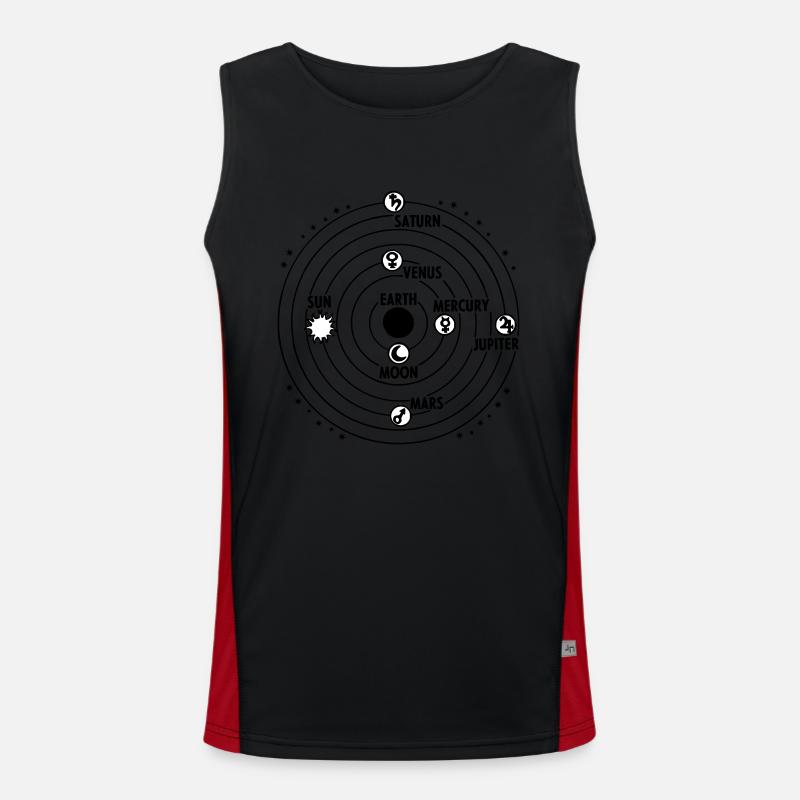 solar system Men's Functional Contrast Tank Top 