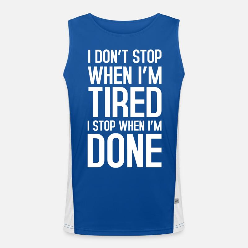 I don't stop Funktionelles Kontrast-Tank Top für Männer 