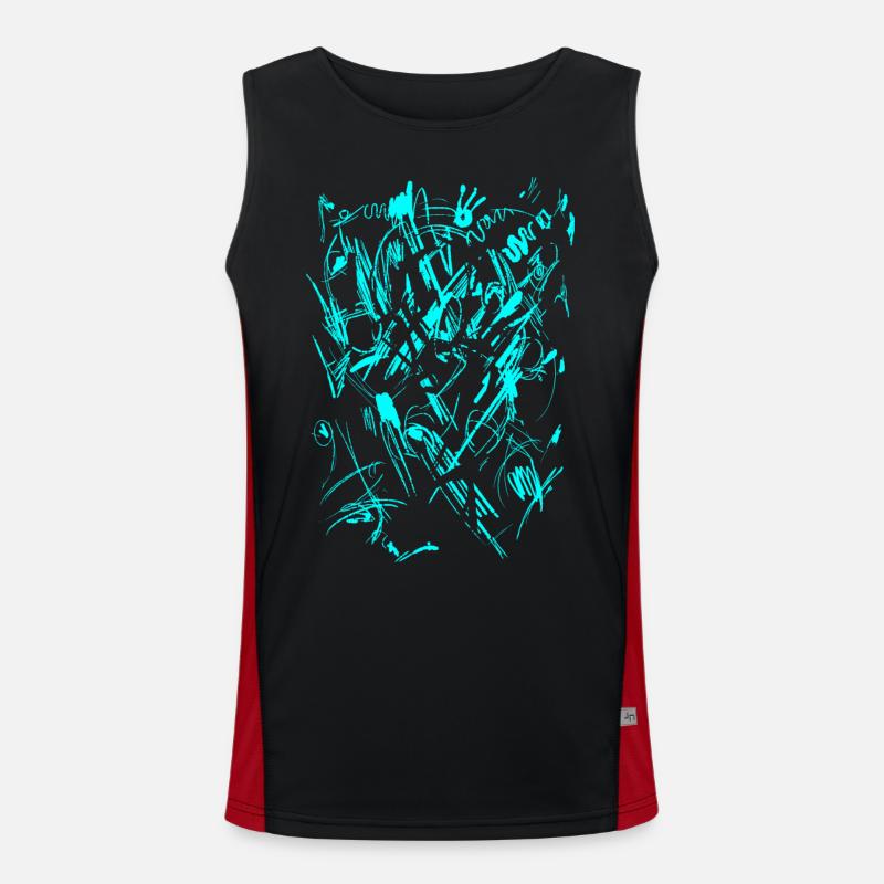 Scifi - Hintergrund Textur Funktionelles Kontrast-Tank Top für Männer 