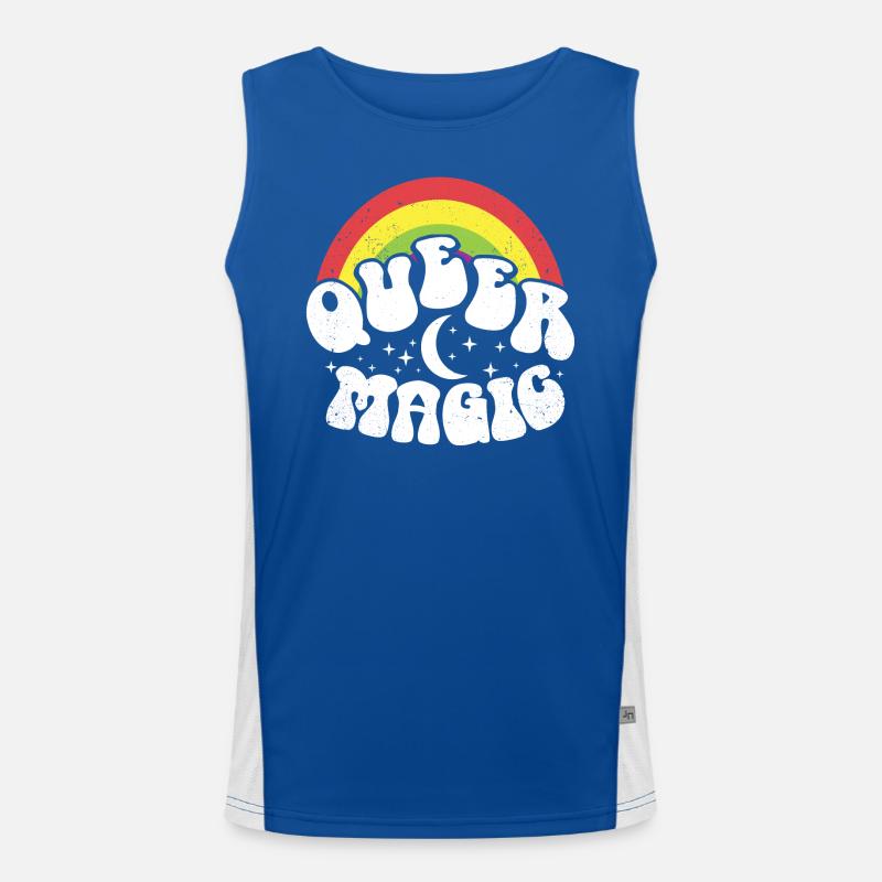 Queer Magic Graphic Men's Functional Contrast Tank Top 