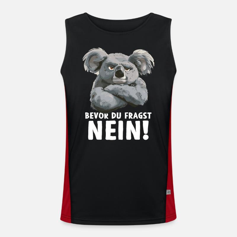 Koala mignon Koala ours avant que je demande non Débardeur respirant contrasté Homme 