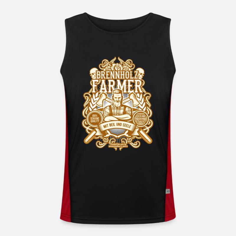 Forstwirt Merch Funktionelles Kontrast-Tank Top für Männer 