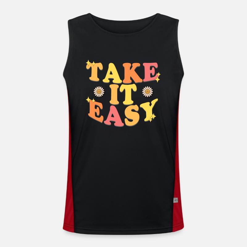 Take It Easy Men's Functional Contrast Tank Top 