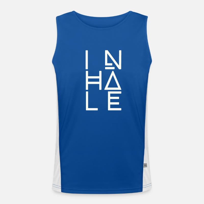 Atmen, Einatmen Funktionelles Kontrast-Tank Top für Männer 